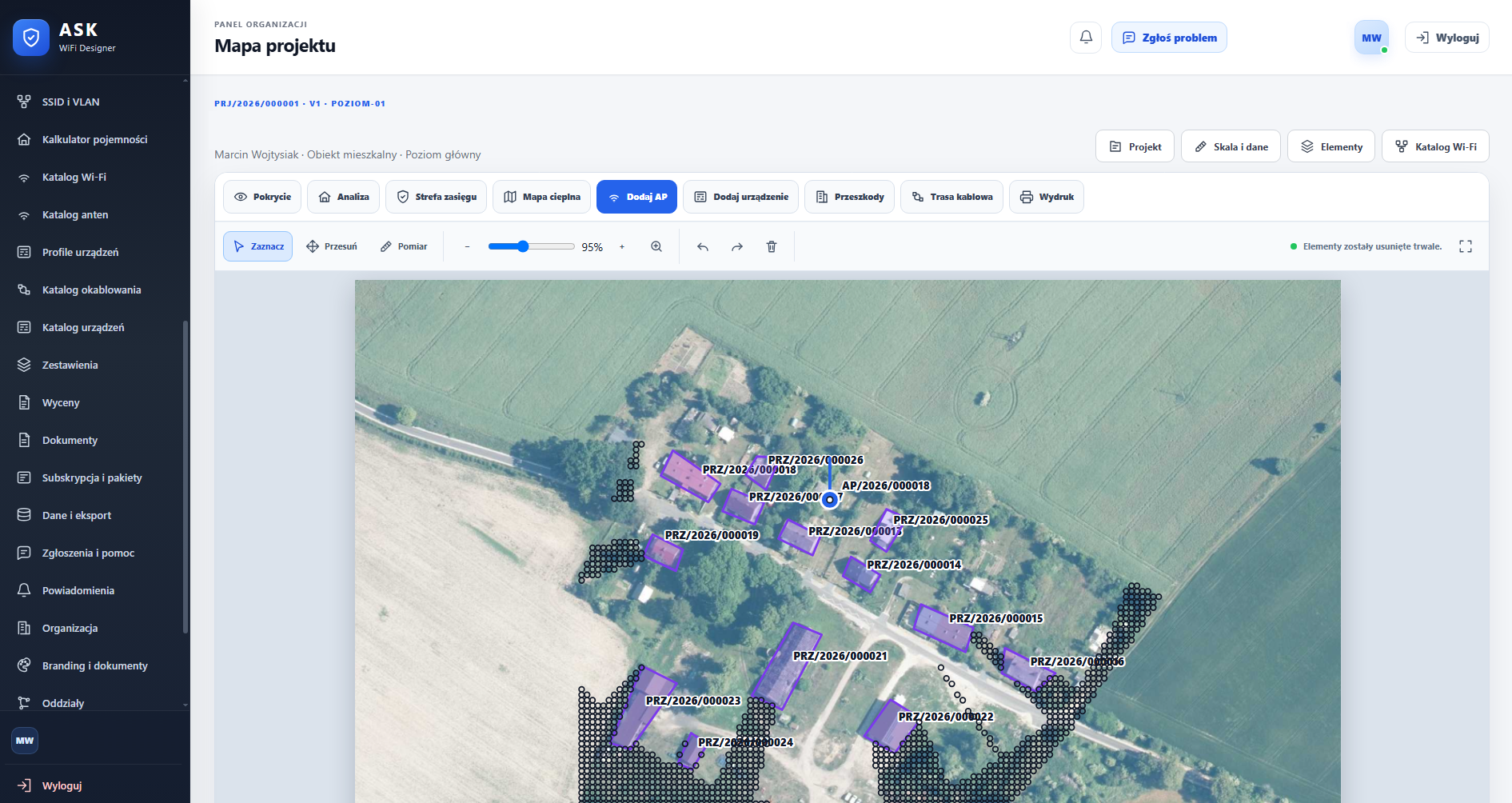 Centrum projektu WiFi
